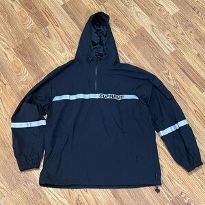 Supreme Black Reflective Jacket with Hood